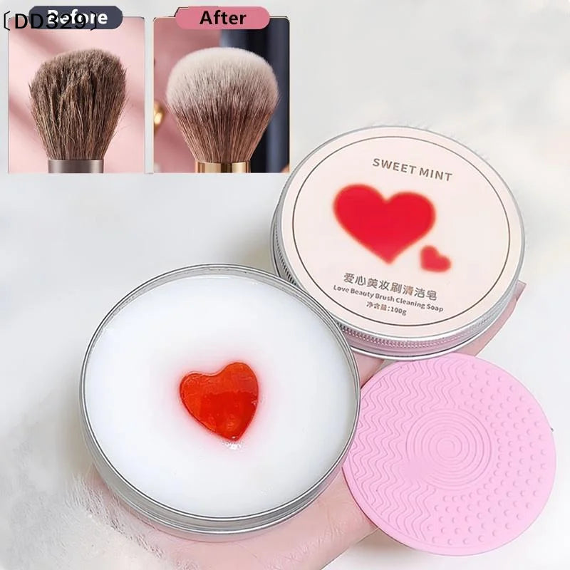 Deep Clean Heart Brush Soap Set