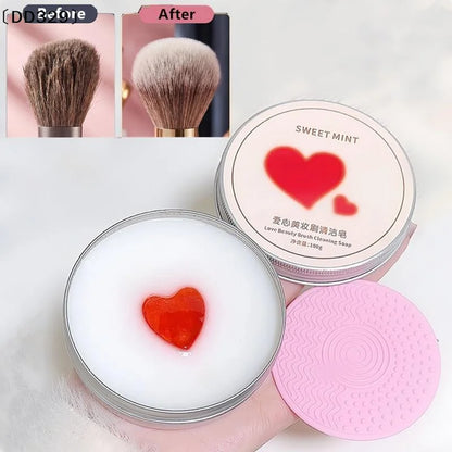 Deep Clean Heart Brush Soap Set