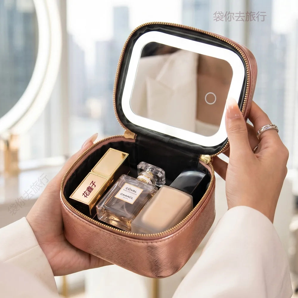 Portable LED Travel Vanity Case