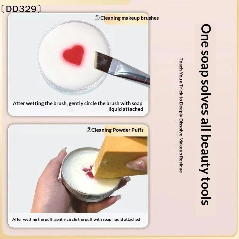 Deep Clean Heart Brush Soap Set