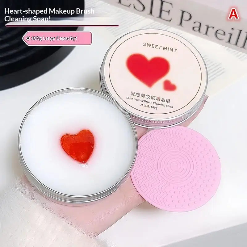 Deep Clean Heart Brush Soap Set