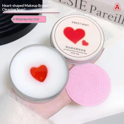 Deep Clean Heart Brush Soap Set